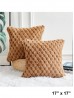 Pineapple Grid Soft Wool Fleece Feeling Cushion & Filler